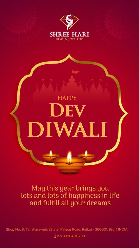 Happiness and prosperity is coming to your doorstep! Happy Dev Diwali! #hapydevdiwali #happydevdeepawali #devdiwali #devdiwali2022 #Diwali #diwali2022 #festival #festiva #jewellery #gold #diamond #silver #jewelry #shreeharigemsjewellers #rajkotcity Happy Dev Diwali, Dev Deepawali, Happy Womens Day Quotes, Dev Diwali, Diwali Jewellery, Ap Statistics, Pop Art Pictures, Festival Post, Jewellery Gold