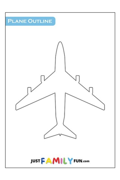 Children and adults around the globe have been fascinated by paper aeroplanes for generations. These plane outline templates will go down a hit with any child that loves planes or is about to go on holiday. Plane Outline, Airplane Cutout Template Free Printable, Planes Coloring Pages, Airplane Coloring Pages Free Printable, Airplane Clip Art Black And White, Wonder Activities, Air Plain, Paper Aeroplane, Airplane Landing