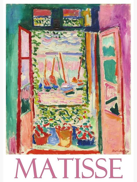 "The Open Window by Henri Matisse" Photographic Print by Chunga | Redbubble Window Poster, Matisse Art, Window Art, Open Window, Henri Matisse, Note Card, Museum Of Modern Art, Art Exhibition, Design Store