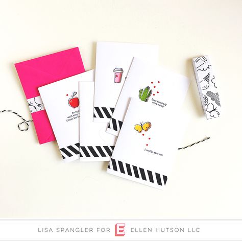 Clean & Simple Cards With Essentials by Ellen | Ellen Hutson Clean And Simple Cards, Card For A Friend, Simple Cards Handmade, Modern Card, Sparks Joy, Notecard Set, Running Late, Card Making Tutorials, Quick Cards