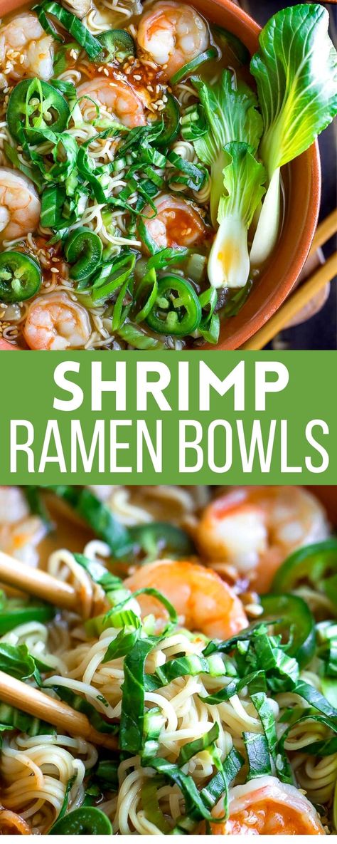 collage of spicy shrimp ramen bowls with ramen noodles and veggies Spicy Shrimp Ramen Bowl, Spicy Shrimp Ramen Noodle Recipes, Asian Shrimp Bowl, Viral Recipes 2023, Seafood Ramen Noodle Recipes, Shrimp Ramen Bowl, Shrimp Ramen Noodle Recipes, Ramen With Shrimp, Shrimp Ramen Soup