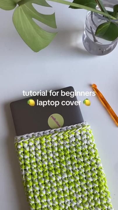 🍋 LAPTOP CASE TUTORIAL FOR BEGINNERS 🍋 Hardest part of this project ... | crochet | TikTok Crochet Laptop Cover, Crochet Case Pattern, Laptop Case Pattern, Crochet Laptop Sleeve, Crochet Laptop Case, How To Do Crochet, Left Handed Crochet, Crochet Store, Diy Laptop