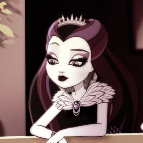 Raven Queen Aesthetic Outfits, Raven Ever After High Icon, Raven Queen Inspired Outfits, Raven Queen Pfp, Ever After High Art, Raven Ever After High, Raven Queen Aesthetic, Eah Icons, Queen Icon