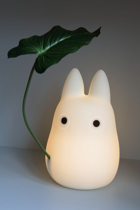 Totoro Bedroom Decor, Cute Small Lamp, Night Light Plug In, Totoro Furniture, Totoro Bedroom Ideas, Totoro Inspired Room, Cute Lamp Aesthetic, Ghibli Furniture, Studio Ghibli House Decor