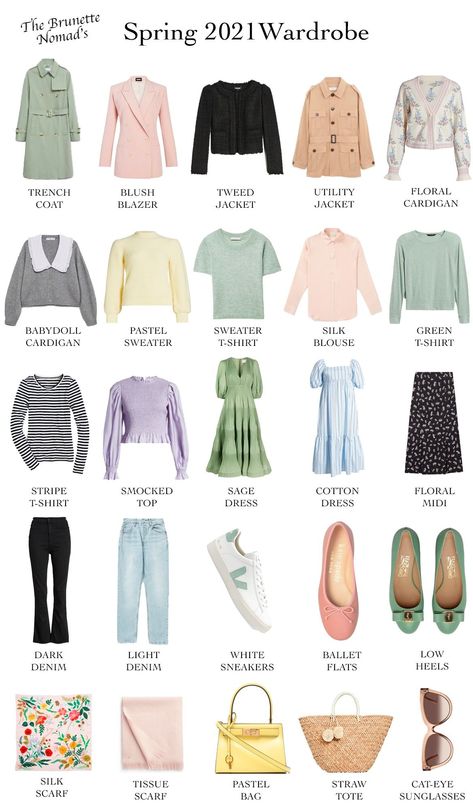 I've put together a spring 2021 capsule wardrobe so you can leisurely shop for your spring wardrobe ahead of time stress-free. Switzerland Outfit, Pink Aesthetic Pictures, Buisness Attire, Seasonal Aesthetic, Minimal Closet, Spring Edit, Wfh Outfits, Spring Summer Capsule Wardrobe, Mom Wardrobe