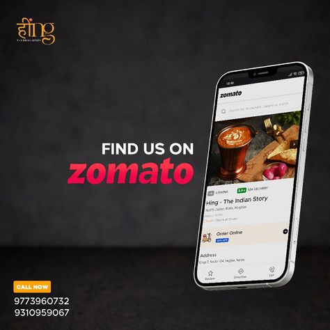 We're everywhere you can be in your quest for authentic North Indian cuisine! Order from Zomato today!❤️✨

Call us on 97739 60732 and order now!  Or find us on Zomato and Swiggy!📞⌛

For exciting updates and much more, turn on your notifications!✨✨

#thehingstory #noida #delhi #food #foodie #homedelivery #takeaway #ordernow #indianfooddelivery #indianfood #fooddelivery #deliveryservices #indianstreetfood #northindianfood #instafood #foodheaven #foodnetwork #foodtalkindia #foodofinstagram #foodfo Swiggy Zomato Delivery Poster, Zomato Food Notification, Delhi Food, Food Post, Food Poster Design, Indian Street Food, Recipes From Heaven, Food Poster, Food Delivery