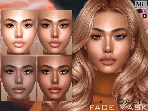 The Sims Resource Skin Overlay, Sims 4 C Face, The Sims Resource Face Mask, Sims 4 Women Face Cc, Sims 4 Cc Glowy Skin, Sims Face Shape Cc, Sims 4 Cc Women Face, Sims Face Mask, Sims 4 Face Mask Overlay