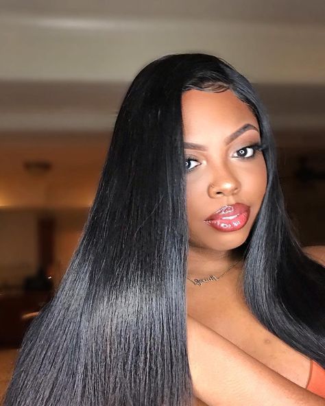 Indian Straight Hair, Straight Hair Weave, Long Weave Hairstyles, Barbie Hairstyle, Hair Goal, Straight Weave Hairstyles, Brazilian Hair Bundles, Straight Hair Bundles, Bundles With Closure