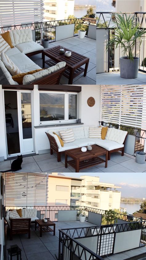 Ikea Applaro Ideas, Applaro Ikea, Ikea Lounge, Ikea Applaro, Ikea Patio, Small Apartment Balcony Ideas, Ikea Outdoor, Cozy Balcony, Zen House