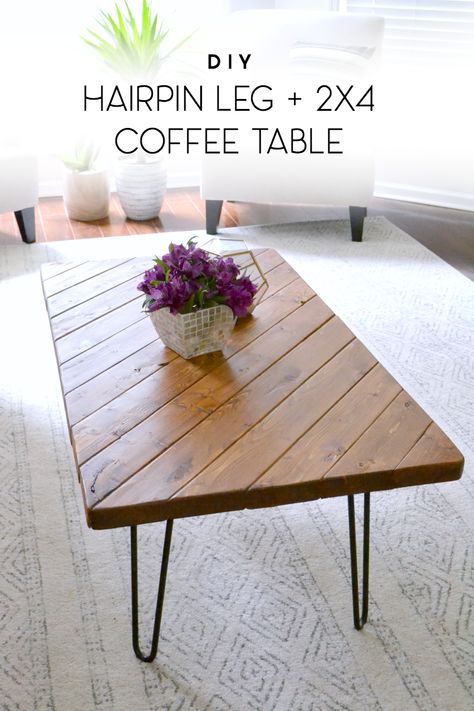 Hairpin Coffee Table Diy, Round Coffee Table Diy, Coffee Table Restoration, Pallet Coffee Table Diy, Diy Coffee Table Plans, Hairpin Legs Diy, Hairpin Leg Coffee Table, Hairpin Coffee Table, Rustic Industrial Coffee Table