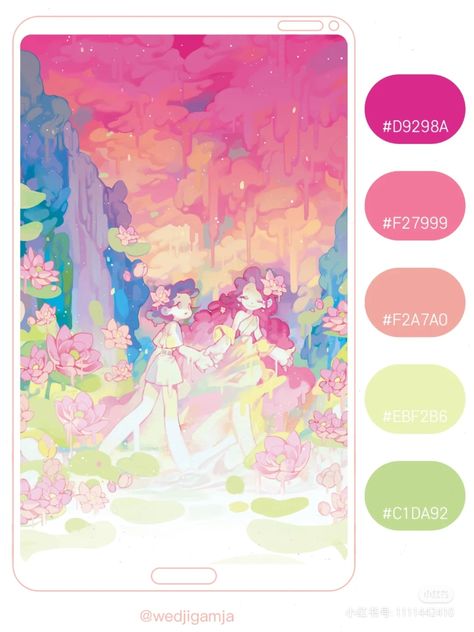 All Color Palette Shades, Aesthetic Colour Schemes, Kidcore Color Palette, Colour Pallete Combinations, Kawaii Palette, Magical Color Palette, Anime Color Palette, Aesthetic Color Schemes, Cute Colour Palette