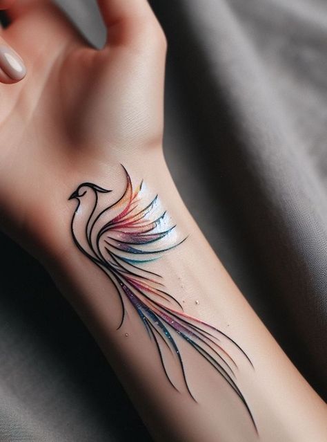 Mutterschaft Tattoos, Tato Phoenix, Tatoo Dog, Phoenix Tattoo Feminine, Small Phoenix Tattoos, Phoenix Bird Tattoos, Phoenix Tattoo Design, Semicolon Tattoo, Tasteful Tattoos