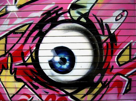 Graffiti Eye Close-Up. .#2 by See El Photo, via Flickr Eye Graffiti Art, Graffiti Eyes, Eye Graffiti, Animal Eyes, Eye Close Up, American Graffiti, Soft Eyes, Spray Paint Art, Fashion Project