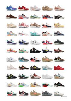 Airmax 90s, Nike Airmax 90, Air Max 90s, Sneaker Posters, Shoes Ideas, Trainer Sneakers, Printable Poster, Sneaker Collection, Colour Images