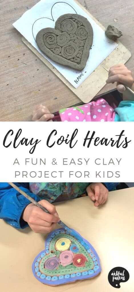 Holiday Art Projects For Kids, Easy Clay Projects, Clay Activity, Clay Projects For Kids, Clay Hearts, Clay Lesson, Holiday Art Projects, Clay Crafts For Kids, Kids Clay