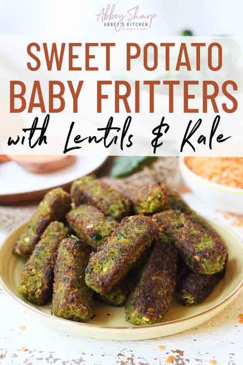 Baby Fritters, Fingerfood Baby, Lentil Fritters, Baby Led Weaning First Foods, Sweet Potato Fritters, Potato Fritters, Sweet Potato Spinach, Foods High In Iron, Vegan Baby