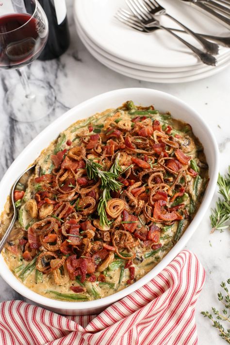 Thanksgiving Dinner: Green Bean Casserole | The Pioneer Woman Pioneer Woman Green Beans, Green Bean Casserole With Bacon, Casserole Dinners, Casserole With Bacon, Delicious Green Beans, Shallot Recipes, Homemade Green Bean Casserole, Classic Green Bean Casserole, Greenbean Casserole Recipe