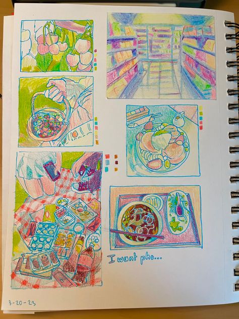 Sketchbook Ideas Colorful, Art For Portfolio, Junk Sketchbook, Aesthetic Sketchbook Cover, Sketchbook Spread Inspiration, Sketchbook Spread Ideas, Sketchbook Background, Sketch Book Spreads, Art Spread