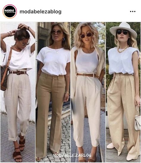 Beige Trousers Outfit Summer, Creme Cargo Pants Outfit, Beige Hose Outfit, Trousers Outfit Summer, Beige Trousers Outfit, Beige Cargo Pants Outfit, Beige Pants Outfit, Cream Outfit, Cargo Pants Outfit Women