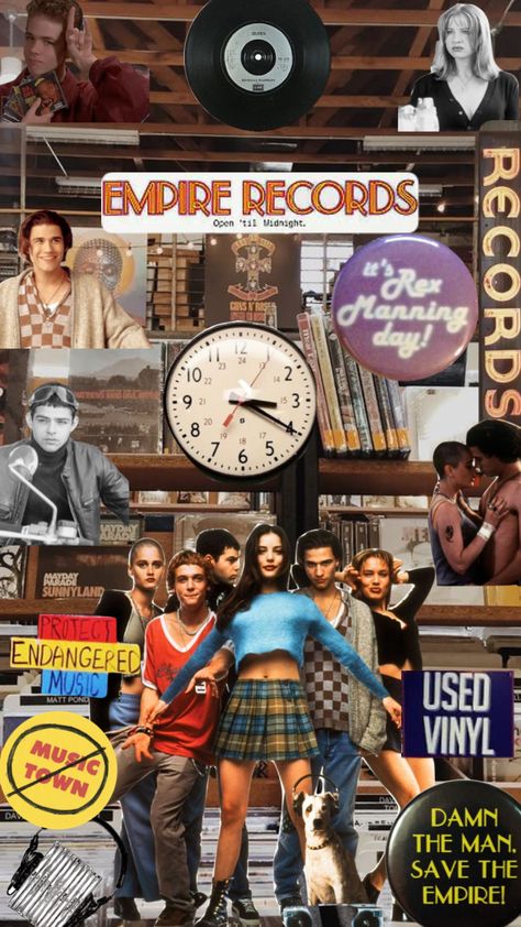 #empirerecords #rexmanningday #film #movies #wallpaper #poster #records #recordstore #vibes #90s #cultclassic Empire Records Poster, Empire Records Wallpaper, Records Wallpaper, Manifesting Future, Records Aesthetic, Rex Manning Day, Empire Wallpaper, Movies Wallpaper, 90s Wallpaper