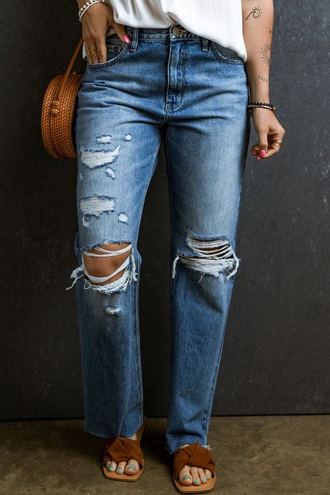 Raw hem jeans diy