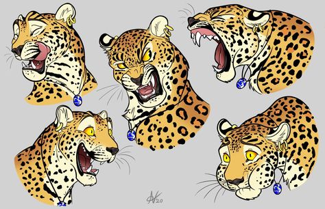 Puma Fursona, Big Cat Fursona, Jaguar Character Design, Leopard Character Design, Leopard Fursona, Jaguar Reference, Anthro Leopard, Jaguar Cartoon, Cartoon Jaguar