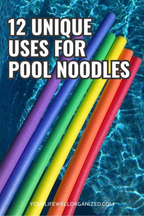 Pool noodles are a must-have for summer fun in the pool, but they are useful for other things. Check out these 12 unique for pool noodles that you need to know. Uses For Pool Noodles, Pool Noodle Ideas, Trampoline Spring Cover, Pool Noodle Hacks, Swim Noodles, Trampoline Springs, Noodles Ideas, Lifestyle Hacks, Bucket Filling