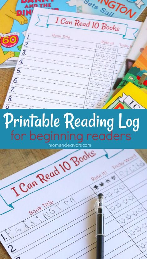 Help your beginning readers develop a love of reading with I Can Read! books and track their progress with this printable "I Can Read 10 Books" reading log. Sponsored by @harperchildrens #ICanReadBooks Reading Rewards, Better Parenting, Tutoring Ideas, Reading Incentives, Reading Log Printable, I Can Read Books, Reading Charts, Kids Worksheets, Beginning Readers