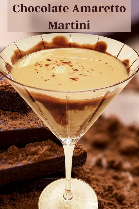 Chocolate Amaretto Martini with Whipped Cream Vodka makes dessert SO MUCH BETTER 🍸 This easy to make cocktail has the rich chocolate flavor of a delectable dessert.  And the amaretto brings this chocolate martini to another level of sheer delight.  Then, there is the chocolate sauce to garnish the martini glass which adds sophistication as well as some extra sweetness.  A great drink that you can enjoy any time - just drink responsibly. Martinis With Vodka, Chocolate Wine Recipes, Drinks With Chocolate Vodka, Desert Martini, Whipped Cream Vodka Drinks, Chocolate Martini Recipe Easy, Whipped Vodka Drinks Recipes, Chocolate Vodka Drinks, Chocolate Vodka Recipes