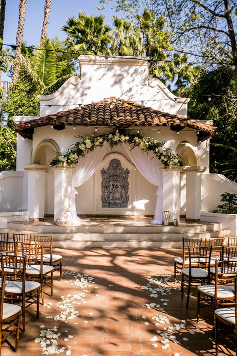 Hacienda Style Wedding at Rancho Las Lomas Wedding In Hacienda, Wedding Venues Hacienda, Ranchera Wedding Theme, Rancho Theme Wedding, Mexican Wedding Altar, Wedding Venues Mexican Style, Spanish Estate Wedding, Mexican Ranch Style Wedding, Hacienda Wedding Ceremony