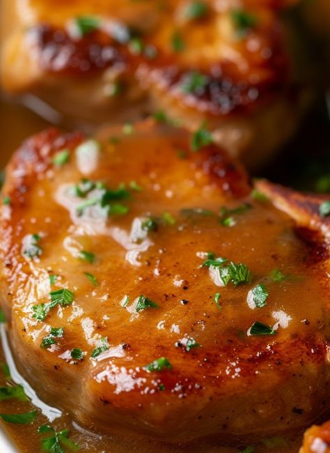 Wow, these are delicious! Bet you can't guess the magic ingredient used here! Slow Cooker Applesauce, Slow Cooker Kitchen, Recipes By Ingredients, Pork Crockpot Recipes, Pork Chop Recipes Crockpot, Pork Entrees, Pork Chop Recipes Baked, Pork Chop Dinner, Pork Rib Recipes