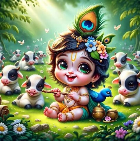 Shiv Parvati Cartoon, Cute Krishna Drawing, Krishna Cute, Holi Drawing, Krishna Avatar, Beautiful Profile, Krishna Flute, Happy Navratri Images, Ganesh Wallpaper