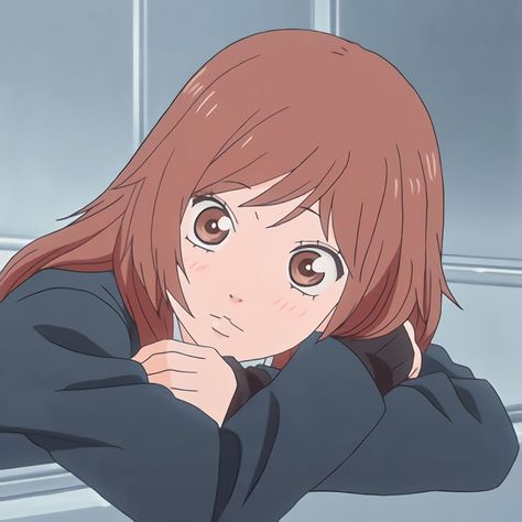 Futaba Y Kou, Anime Brown Hair, Tamako Love Story, Haru Ride, Blue Springs Ride, Ao Haru, Girl With Brown Hair, Alien Stage, Cute Anime Profile Pictures