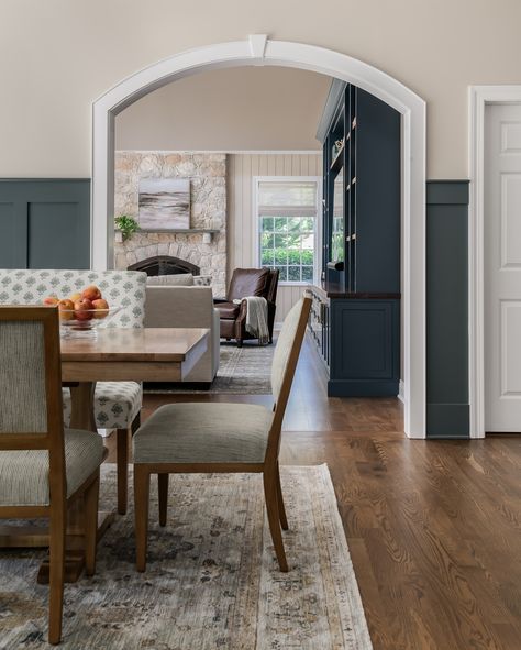 There’s something inviting about a dining room that flows into the living area. This cozy archway adds warmth and connection, making it an ideal space for family gatherings and relaxed evenings. 🏡✨ Design: @colorandcrownid 📸: @meghanbalcomphotography Builder: @jrmaxwellbuilders Archway Into Dining Room, Arch Dining Room, Dining Room Arch, Room Arch, Lego House, Family Gatherings, Family Gathering, Kitchen Dining Room, Living Area