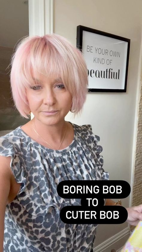 Sharon Overton Hair, Sharon Overton, Sharon Osbourne Hair, Heat Protection Spray, Shaggy Bob Haircut, Protection Spray, Cute Bob, Blonde Bob Hairstyles, Bob Hairstyles For Fine Hair