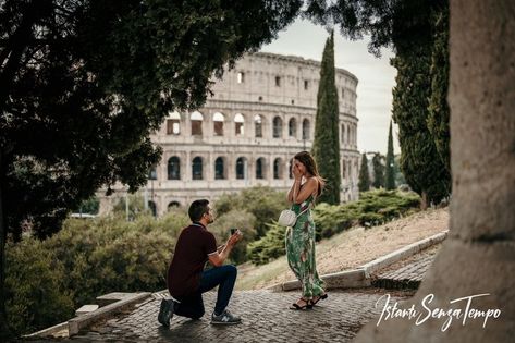 Wedding Proposal at Colosseum Rome Proposal, Rome Wedding, Photography People, Proposal Photos, Engagement Proposal, The Colosseum, My Kind Of Love, Marriage Proposal, Engagement Ideas