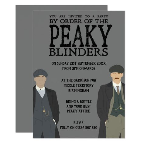 Peaky Themed Party Invitation , #AD, #Party#Invitation#created#Shop #Ad Peaky Blinders Invitations, Thirty One Logo, Themed Party Invitations, Peaky Blinders Theme, 21st Invitations, 1920s Themed Party, Speakeasy Decor, Thirty One Party, 30th Party