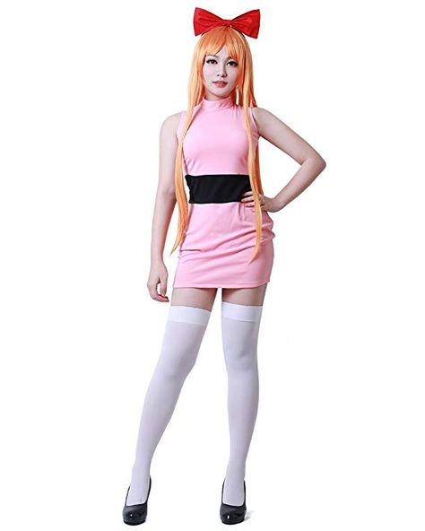 Buttercup Cosplay, Bubbles Cosplay, Cheerleader Fancy Dress, Powerpuff Girls Halloween Costume, Blossom Costumes, Powerpuff Girls Blossom, Powerpuff Girls Costume, Blossom Bubbles And Buttercup, Beer Girl Costume