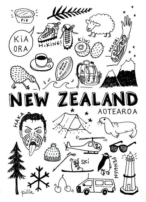 New Zealand Tattoo, Travel Doodles, Nz Travel, Film Lab, Watercolor Tattoo Flower, Fairy Tattoo Designs, Nz Art, New Zealand Art, Maori Art