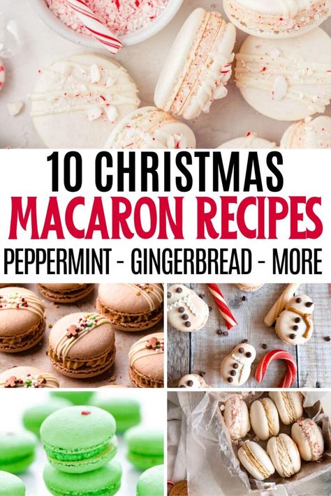 10 Delicious Christmas Macarons - The Stress-Free Christmas Grinch Macarons, Christmas Macaron Recipe, Cranberry Macarons, Christmas Macaroons, Peppermint Macarons, Christmas Macaron, Macaroons Flavors, Easy Macaroons Recipe, Macaron Recipes