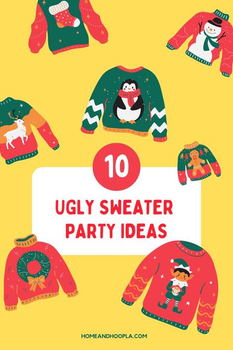 The Ugly Sweater Party, a time-honored tradition that brings laughter and merriment to gatherings everywhere, has evolved into a beloved celebration of all things tacky and tasteless. If you're looking to host a hilariously stylish bash that will leave your guests in stitches, look no further! We've got the ultimate guide to planning the perfect Ugly Sweater Party, ensuring an unforgettable and fun-filled event. Ugly Sweater Party Ideas, Creative Ugly Christmas Sweater, Sweater Party Ideas, Party Sweaters, Ugly Sweater Party, Birthday Party Supplies, Ugly Sweater, Family Gathering, Holidays And Events