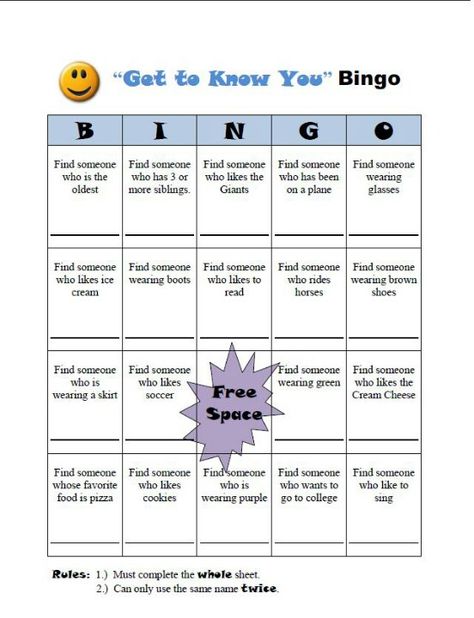 Get to know you BINGO card for Mix It Up day Social Mixer Ideas, People Bingo, Advisory Activities, Mutual Activities, All About Me Preschool, Reunion Games, Fun Online Games, Ra Ideas, Bingo Card