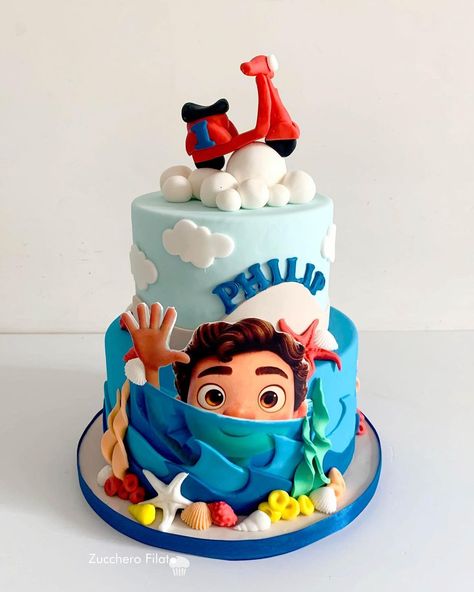 @virginias_cakedesign shared a photo on Instagram: “Philip 🛵 _________________________ Zucchero Filato Cake Design . 💌 info in direct 📱 ordini via whatsapp 3391939651 #luca #disneyluca…” • Jun 20, 2022 at 5:06pm UTC Luca Disney Birthday Party, Luca Cake Ideas, Luca Birthday Cake, Luca Birthday Party Ideas, Bark Mitzvah, Luca Party, Luca Birthday, Disney Themed Cakes, Indoor Birthday Parties