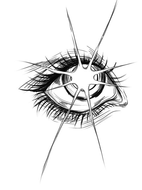 Eye Ink Drawing, One Line Eye Drawing, Naruto Eyes Tattoo, Surreal Eye, Kpop Tattoo, Line Tattoo Ideas, My Tattoos, Sick Tattoo, Neck Tattoos