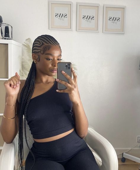 Headphones Sony, Cornrows Natural Hair, Instagram Song, Cornrows Braids For Black Women, Poetic Justice Braids, Braids For Black, African Tops, Big Box Braids Hairstyles, Feed In Braids Hairstyles