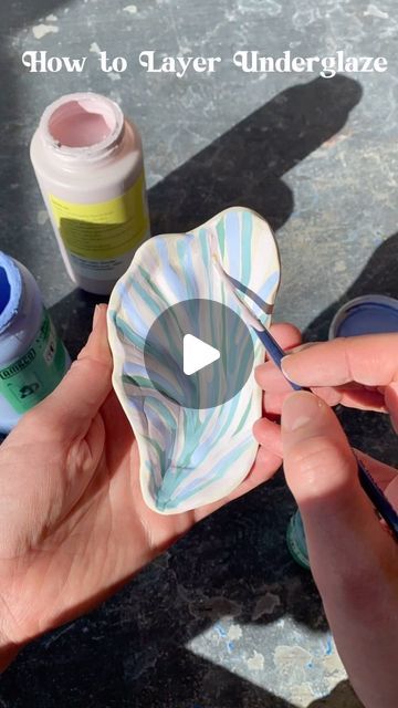 50K views · 5.1K likes | Rex design on Instagram: "Do you use underglaze?!? On this oyster shell I am using @amacobrent and @maycocolors underglazes  . . . #potter #pottery #potterywheel #handmade #madebyme #art #artist #artteacher #Ceramiclicious #RexDesignCeramics #RexDesign #oysterplate #oysterplatter#oysterart #shellart #shellplate #ceramicreview #ceramics  #ceramicart #pottery #ceramicartsnetwork #CeramicsMonthly #PotteryMakingIllustrated #ceramicsnow #contemporaryceramics" Underglaze Designs, Pottery Making Illustrated, Pottery Videos, Clay Studio, Oyster Plates, Pottery Wheel, Shell Art, Contemporary Ceramics, Oyster Shell