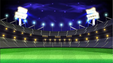 Cricket tournament night stadium background. Premium Vector | Premium Vector #Freepik #vector #background #banner #flyer #poster Cricket Stadium Background Hd, Cricket Poster Background, Cricket Tournament Poster Design, Cricket Ground Background For Editing, Cricket Background, Stadium Background, Wallpaper Clock, Cricket Tournament, Stadium Wallpaper