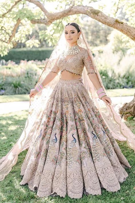 Introducing latest unique lehenga for brides & bridemaids. #weddingbazaar#indianwedding #uniquelehenga #uniquelehengadesigns #uniquelehengadesignsweddingdresses #uniquelehengadesignsimple #uniquelehengadesignspartywear #uniquelehengabridal #uniquelehengadesignsbollywood #uniquelehengaforengagemnet #uniquelehengaforbride #uniquelehengablouse #uniquelehengacolours #uniquelehengadesignscolorcombos #lehenga #lehengabridal #lehengawedding #lehengaforengagement #lehengaforsangeet #lehengared #lehenga Pastel Bridal Lehenga, Dresses For Indian Wedding, Lehenga Color Combinations, Wedding Lengha, Wedding Day Outfit, Latest Bridal Lehenga Designs, Indian Bridesmaid Dresses, Bridal Suits, Bridal Lengha