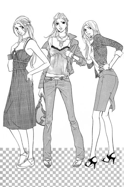 Tramps Like Us Manga, Kimi Wa Petto Manga, Shojo Manga Outfits, Shoujo Manga Panels, 2000s Outfits Ideas, Girly Graphics, Types Of Art Styles, Expressionist Art, Cartoon Outfits