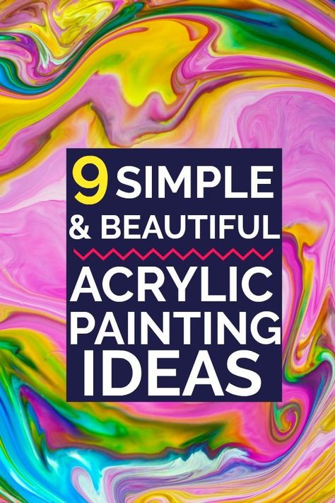 Acrylic paints are easy to work with and fun!  Making things doesn't have to be hard.  Here are 9 simple and beautiful acrylic painting ideas to bring out your inner artist! Acrylic Painting Ideas For Beginners, Beautiful Acrylic Painting, Beautiful Pencil Drawings, Paintings Tutorials, Easy Drawing Steps, Acrylic Painting Ideas, Painting Ideas For Beginners, Acrylic Painting Lessons, Colour Painting